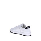 White Calf Leather Bos Taurus Low Top Sneakers