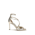 Gold Calf Leather Bos Taurus Stiletto Heel Sandals