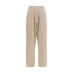 Beige Cashmere Casual Pants