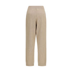 Beige Cashmere Casual Pants