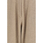 Beige Cashmere Casual Pants