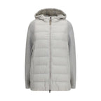 Gray Polyester Full-Length Jacket
