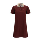 Bordeaux Cotton Casual Dress