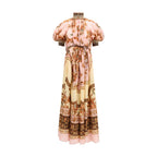 Multicolor Silk Casual Dress