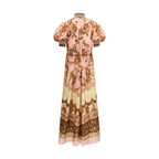 Multicolor Silk Casual Dress
