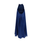Blue Silk Cocktail Dress