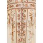 Beige Linen Casual Dress