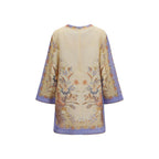 Multicolor Linen Casual Dress