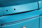 Calfskin S Downtown Blue Shoulder Bag