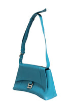 Calfskin S Downtown Blue Shoulder Bag