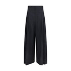 Black Cotton Casual Pants