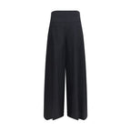 Black Cotton Casual Pants