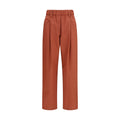 Orange Cotton Casual Pants