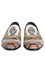 Multicolor Sequin Embroidered Loafers Shoes