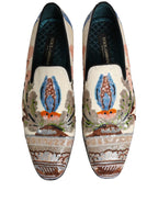 Multicolor Sequin Embroidered Loafers Shoes