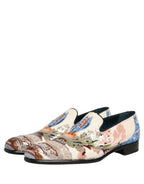 Multicolor Sequin Embroidered Loafers Shoes