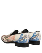 Multicolor Sequin Embroidered Loafers Shoes
