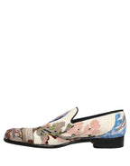 Multicolor Sequin Embroidered Loafers Shoes