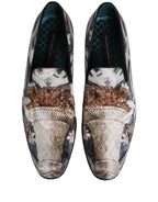 Multicolor Floral Tapestry Embroidery Loafer Shoes