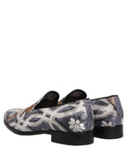 Multicolor Floral Tapestry Embroidery Loafer Shoes