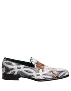 Multicolor Floral Tapestry Embroidery Loafer Shoes