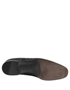 Black Floral Brocade Slip On Loafers Shoes