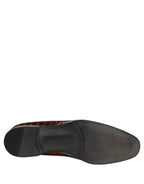 Multicolor Lion Print Slip On Loafers Shoes