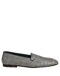 Gray Lurex Glitter Men Dress Loafers Shoes
