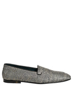 Gray Lurex Glitter Men Dress Loafers Shoes