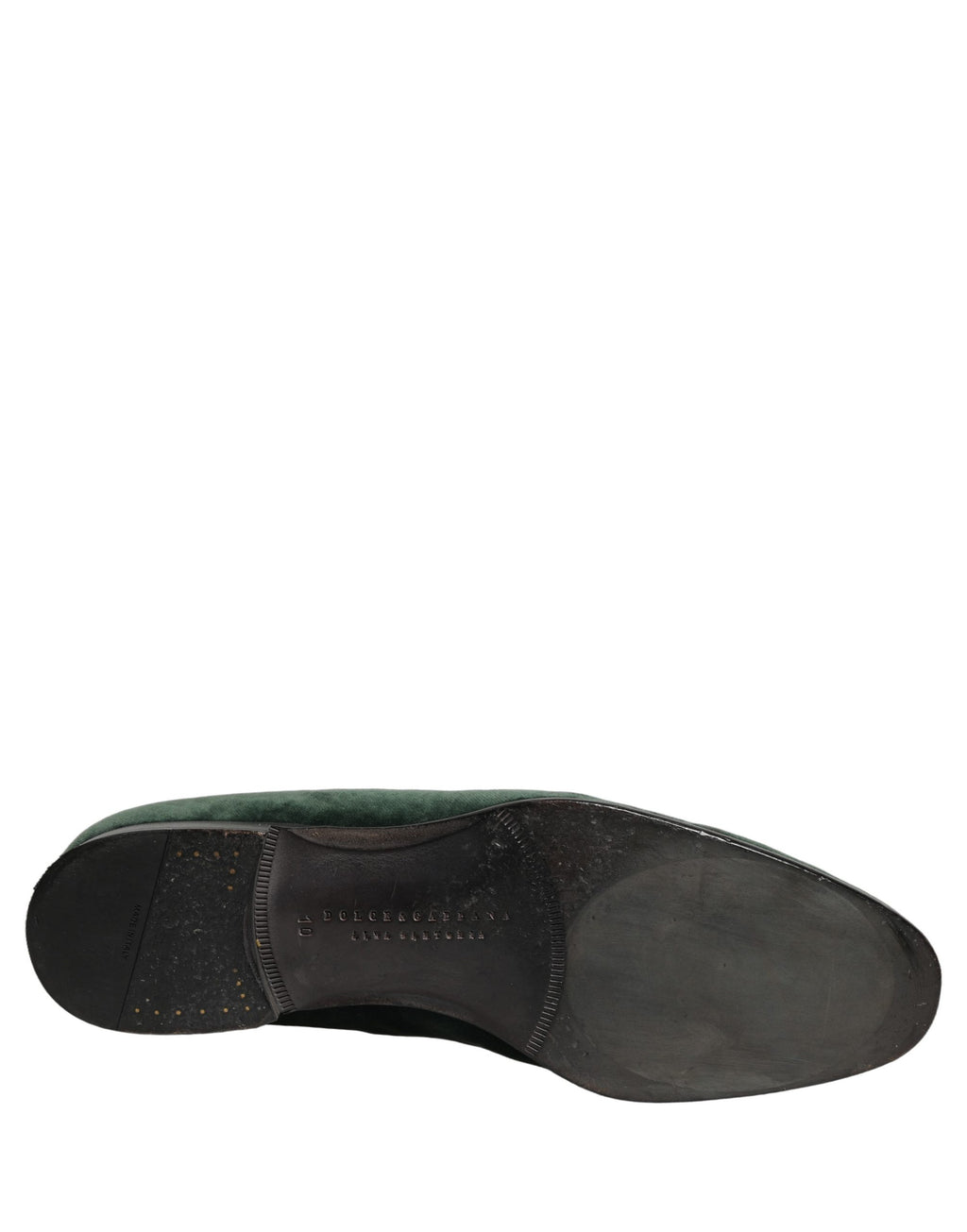Green Velvet Embellished Dress Loafers Shoes
