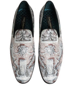 Multicolor Velvet Baroque Dress Loafers Shoes
