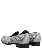Multicolor Velvet Baroque Dress Loafers Shoes