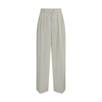 White Wool Oves Aries Casual Pants