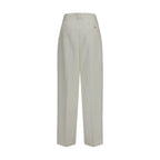 White Wool Oves Aries Casual Pants