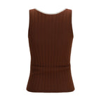 Bordeaux Wool Oves Aries Sleeveles T-Shirt