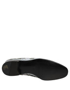 White Floral Embellished Men Loafers Shoes