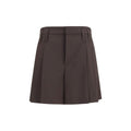 Brown Wool Oves Aries Bermuda Shorts