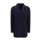 Blue Wool Oves Aries Full-Length Jacket