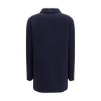 Blue Wool Oves Aries Full-Length Jacket