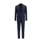 Blue Wool Oves Aries Two-Piece Suit