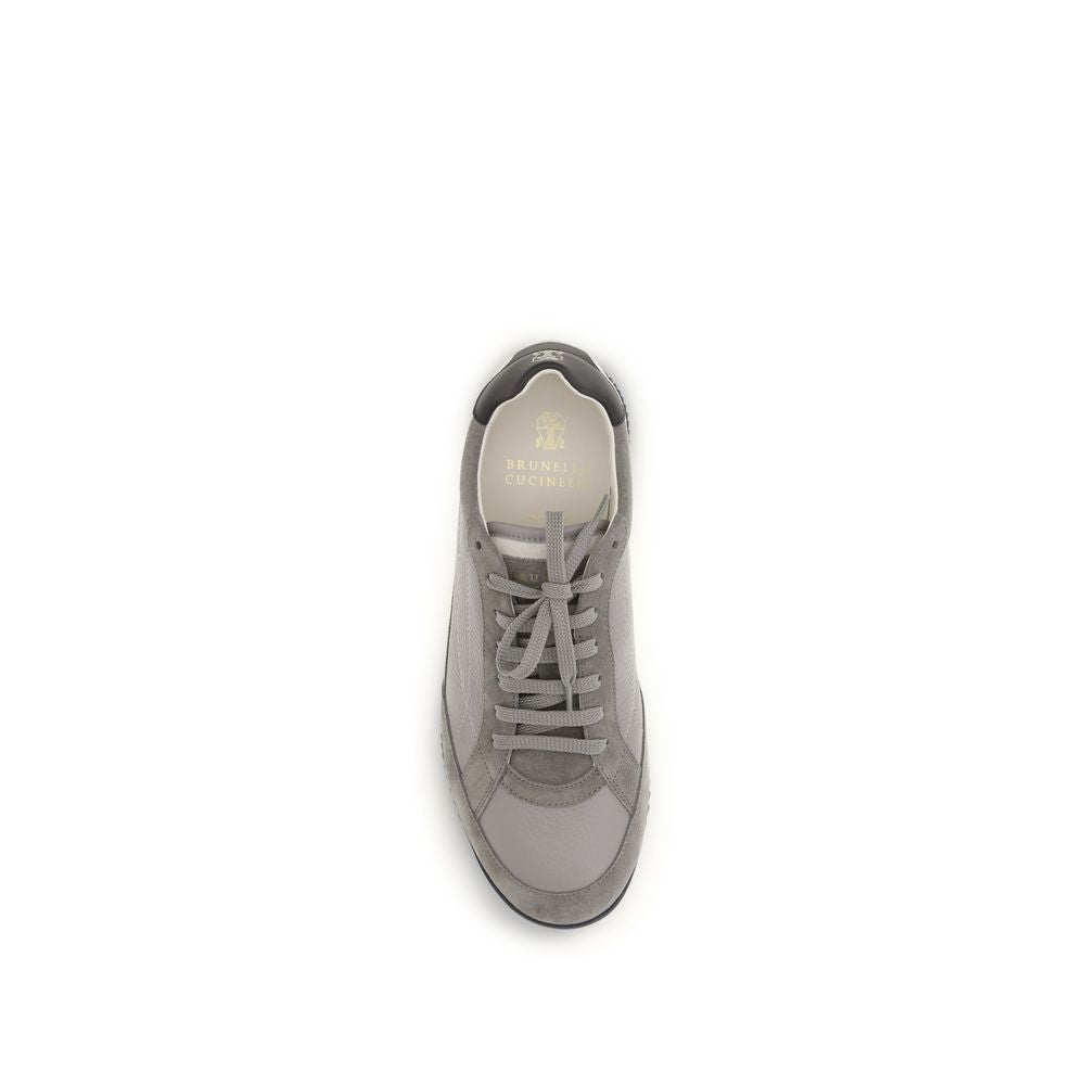 Gray Calf Leather Bos Taurus Sneakers