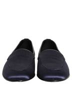 Navy Blue Satin DG Logo Dress Loafers Shoes