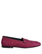 Pink Glitter Lurex Logo Dress Loafers Shoes