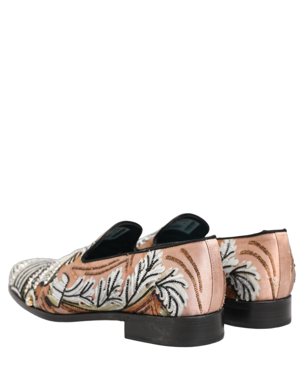 Multicolor Brocade Sequin Dress Loafers Shoes
