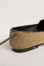 Gold Crystal Embellished Men Loafers Shoes