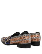 Multicolor Embroidered Sequin Loafers Shoes