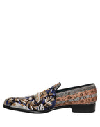 Multicolor Embroidered Sequin Loafers Shoes
