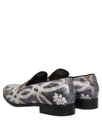 Multicolor Floral Tapestry Embroidery Loafer Shoes