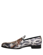Multicolor Floral Tapestry Embroidery Loafer Shoes