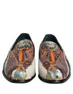 Multicolor Embroidered Sequin Loafers Shoes